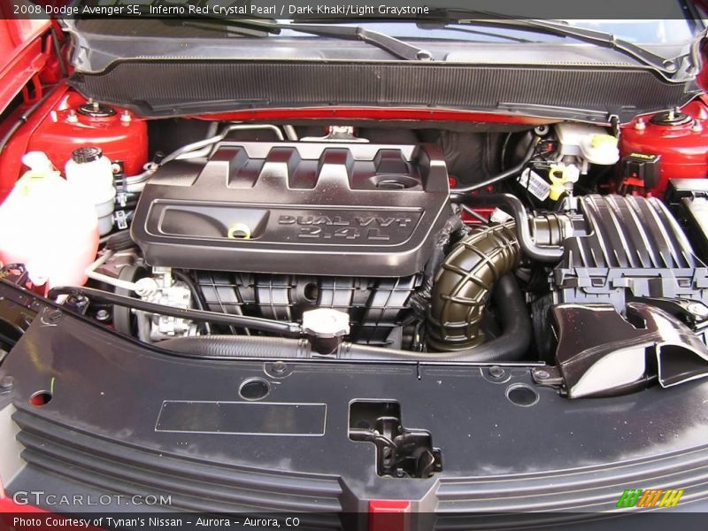 Inferno Red Crystal Pearl / Dark Khaki/Light Graystone 2008 Dodge Avenger SE