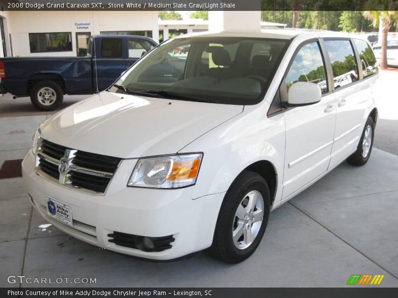 Stone White / Medium Slate Gray/Light Shale 2008 Dodge Grand Caravan SXT