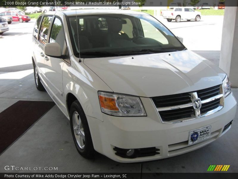 Stone White / Medium Slate Gray/Light Shale 2008 Dodge Grand Caravan SXT
