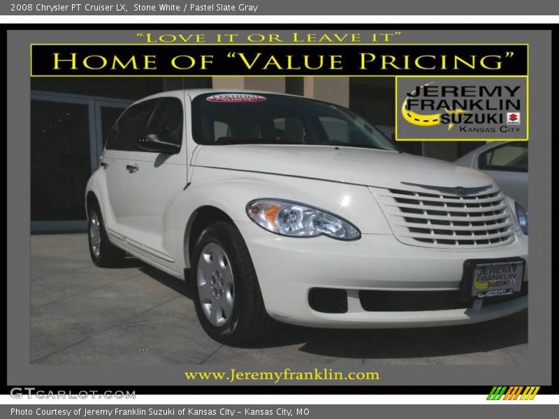 Stone White / Pastel Slate Gray 2008 Chrysler PT Cruiser LX