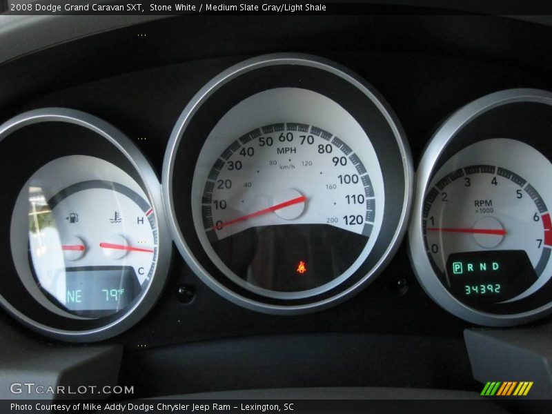 Stone White / Medium Slate Gray/Light Shale 2008 Dodge Grand Caravan SXT