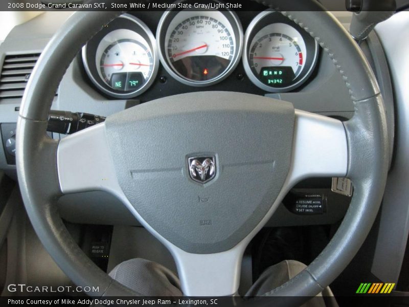 Stone White / Medium Slate Gray/Light Shale 2008 Dodge Grand Caravan SXT