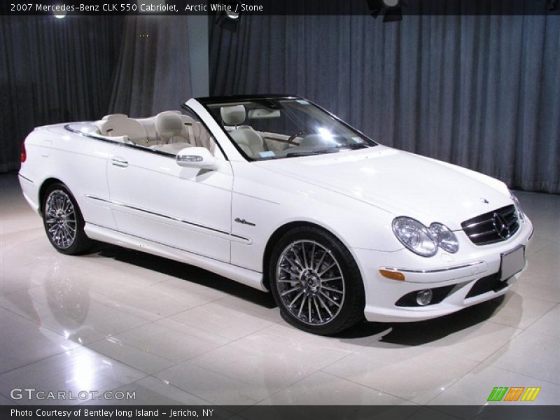 Arctic White / Stone 2007 Mercedes-Benz CLK 550 Cabriolet