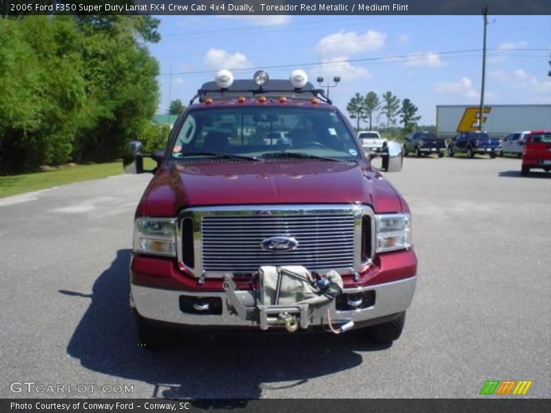 Toreador Red Metallic / Medium Flint 2006 Ford F350 Super Duty Lariat FX4 Crew Cab 4x4 Dually