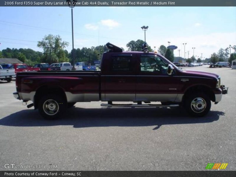 Toreador Red Metallic / Medium Flint 2006 Ford F350 Super Duty Lariat FX4 Crew Cab 4x4 Dually