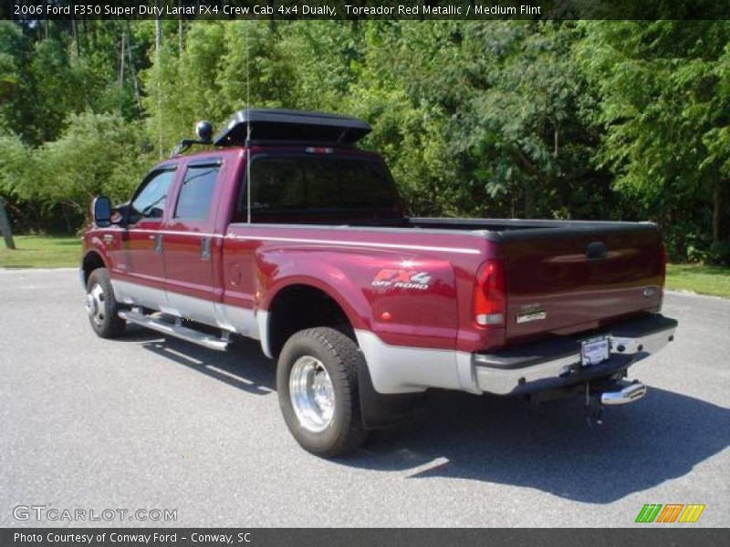 Toreador Red Metallic / Medium Flint 2006 Ford F350 Super Duty Lariat FX4 Crew Cab 4x4 Dually
