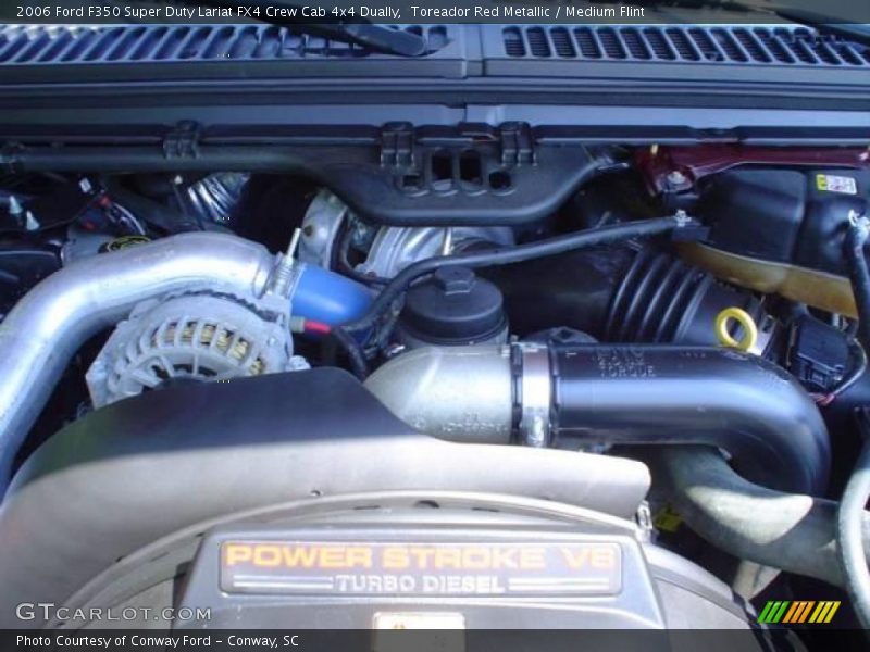 Toreador Red Metallic / Medium Flint 2006 Ford F350 Super Duty Lariat FX4 Crew Cab 4x4 Dually