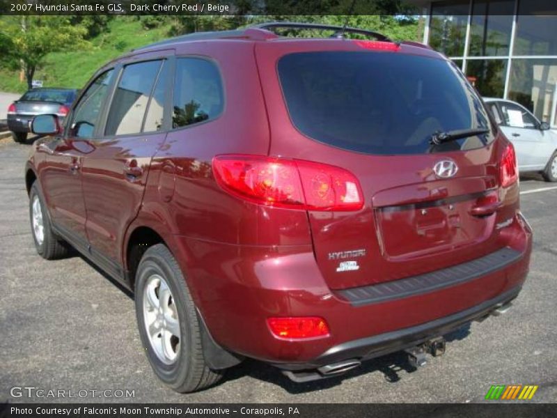 Dark Cherry Red / Beige 2007 Hyundai Santa Fe GLS