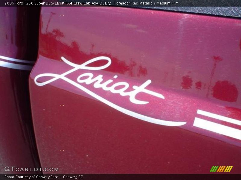 Toreador Red Metallic / Medium Flint 2006 Ford F350 Super Duty Lariat FX4 Crew Cab 4x4 Dually