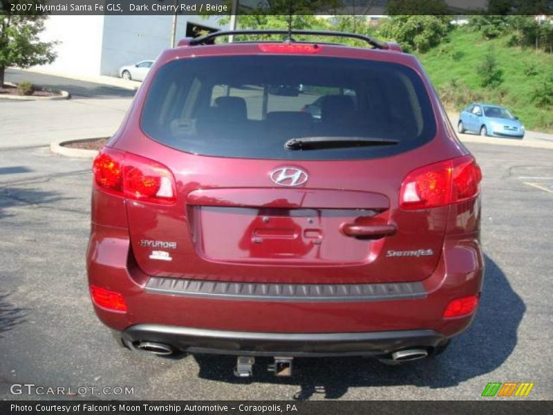 Dark Cherry Red / Beige 2007 Hyundai Santa Fe GLS