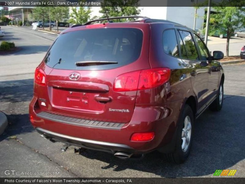 Dark Cherry Red / Beige 2007 Hyundai Santa Fe GLS