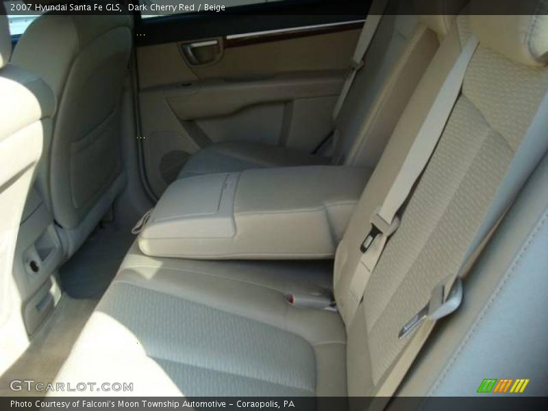 Dark Cherry Red / Beige 2007 Hyundai Santa Fe GLS