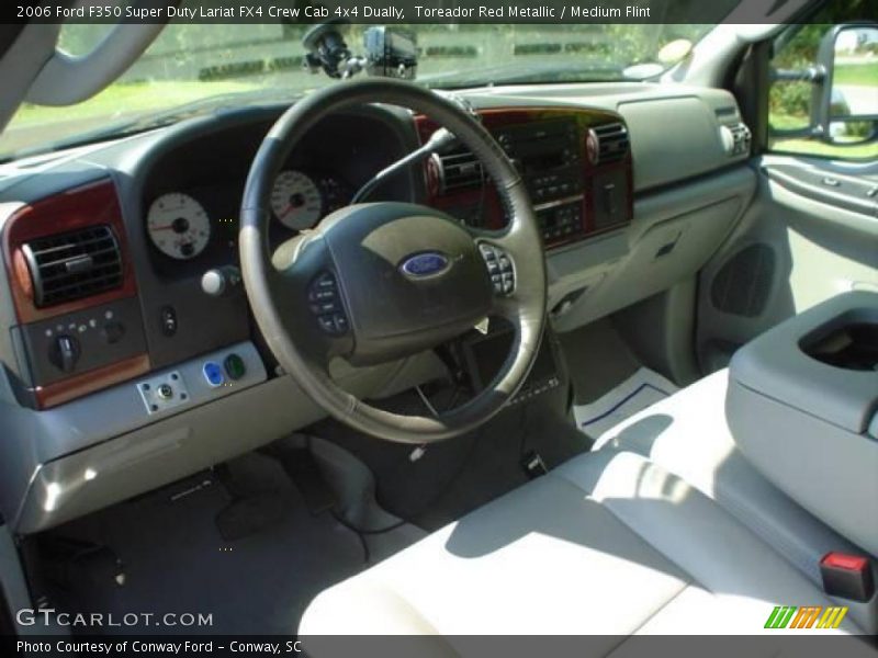 Toreador Red Metallic / Medium Flint 2006 Ford F350 Super Duty Lariat FX4 Crew Cab 4x4 Dually