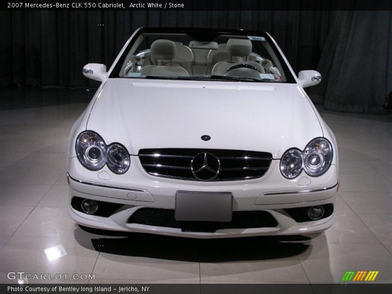 Arctic White / Stone 2007 Mercedes-Benz CLK 550 Cabriolet