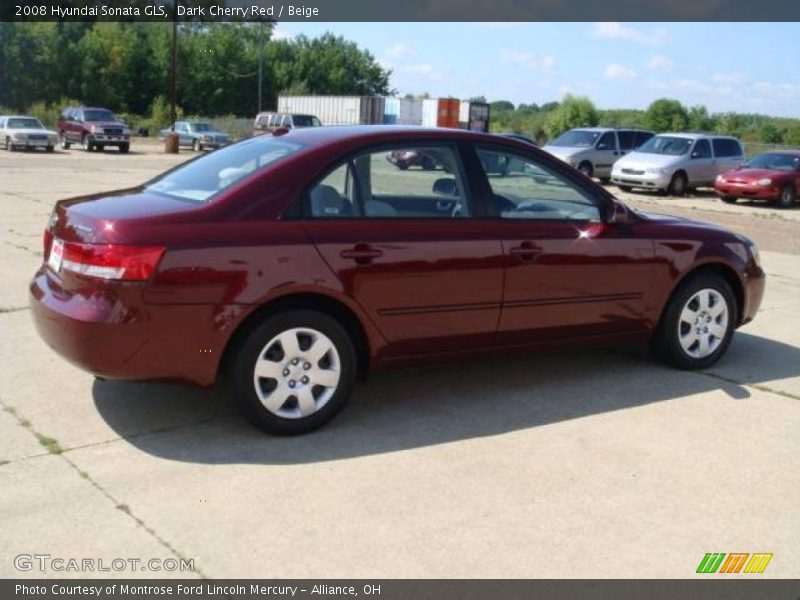 Dark Cherry Red / Beige 2008 Hyundai Sonata GLS