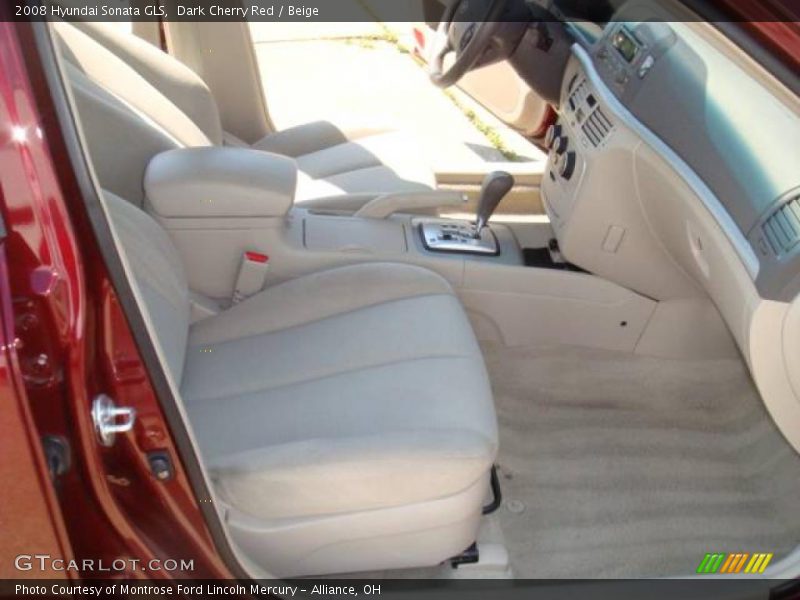 Dark Cherry Red / Beige 2008 Hyundai Sonata GLS