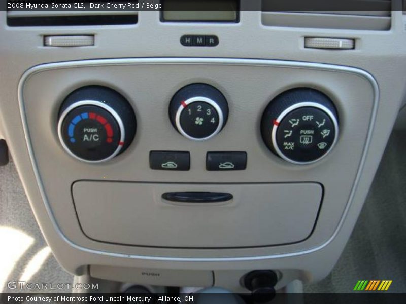 Dark Cherry Red / Beige 2008 Hyundai Sonata GLS