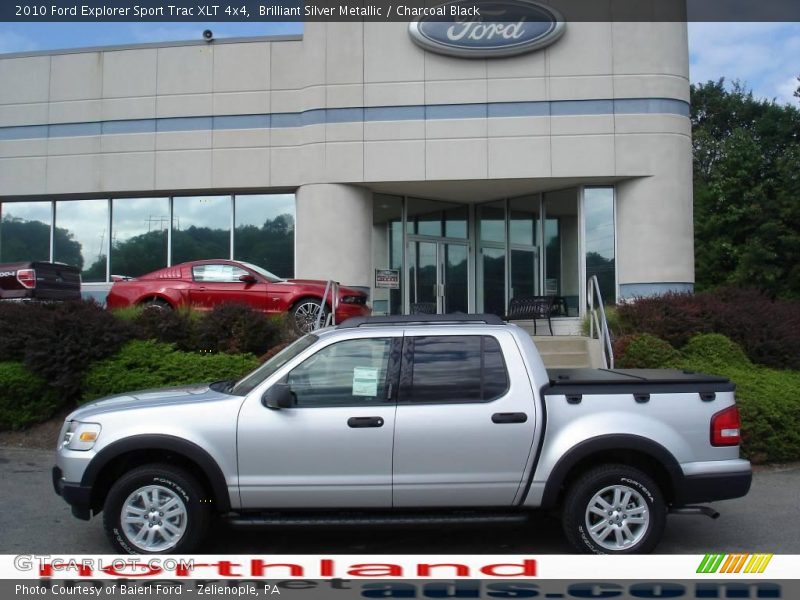 Brilliant Silver Metallic / Charcoal Black 2010 Ford Explorer Sport Trac XLT 4x4