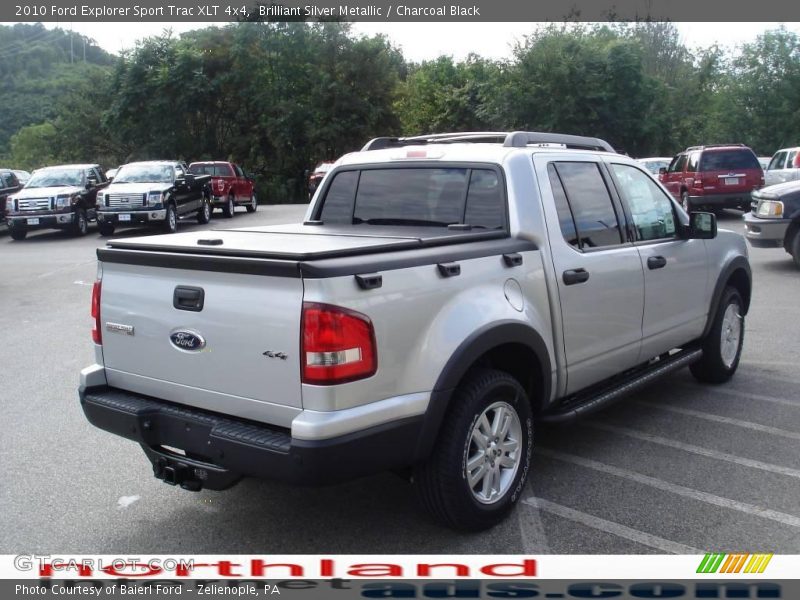 Brilliant Silver Metallic / Charcoal Black 2010 Ford Explorer Sport Trac XLT 4x4