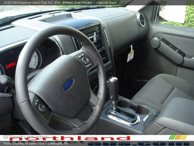 Brilliant Silver Metallic / Charcoal Black 2010 Ford Explorer Sport Trac XLT 4x4