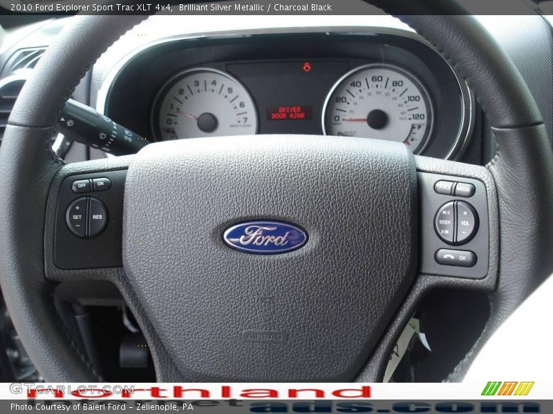 Brilliant Silver Metallic / Charcoal Black 2010 Ford Explorer Sport Trac XLT 4x4