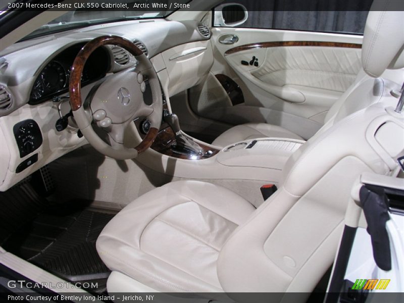 Arctic White / Stone 2007 Mercedes-Benz CLK 550 Cabriolet