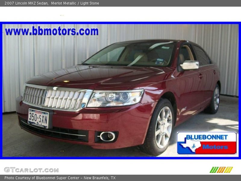 Merlot Metallic / Light Stone 2007 Lincoln MKZ Sedan