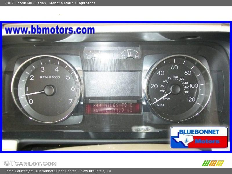 Merlot Metallic / Light Stone 2007 Lincoln MKZ Sedan