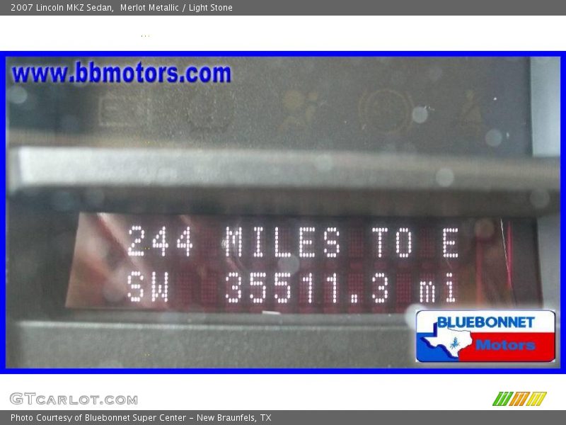 Merlot Metallic / Light Stone 2007 Lincoln MKZ Sedan