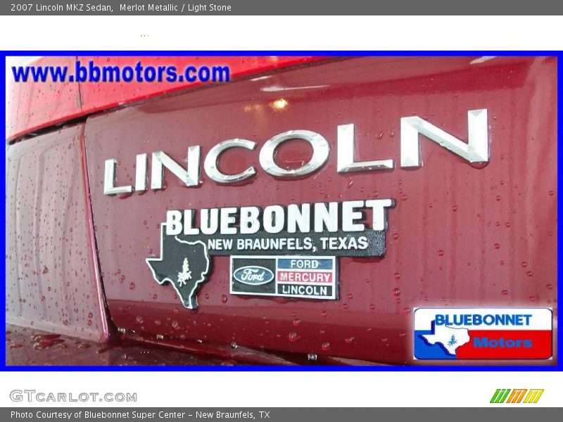 Merlot Metallic / Light Stone 2007 Lincoln MKZ Sedan