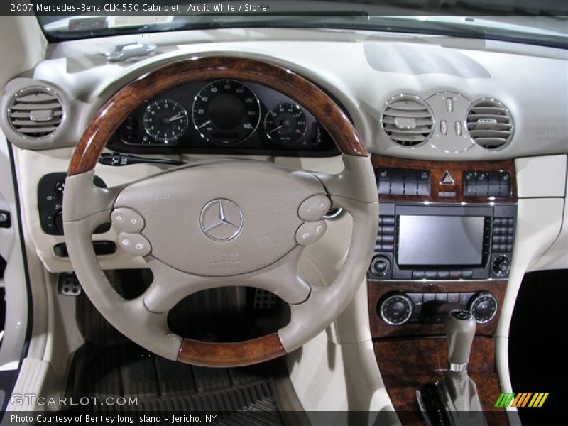 Arctic White / Stone 2007 Mercedes-Benz CLK 550 Cabriolet
