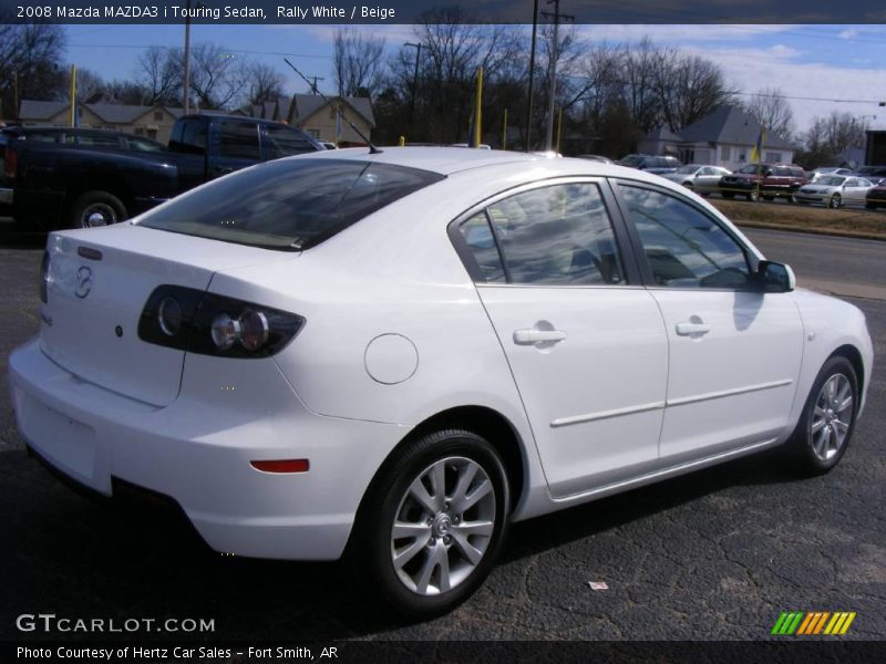 Rally White / Beige 2008 Mazda MAZDA3 i Touring Sedan