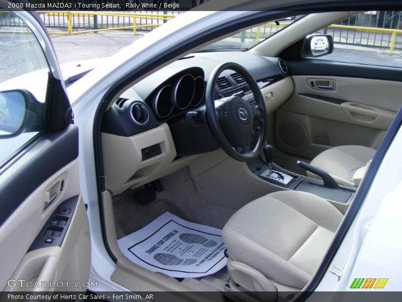 Rally White / Beige 2008 Mazda MAZDA3 i Touring Sedan