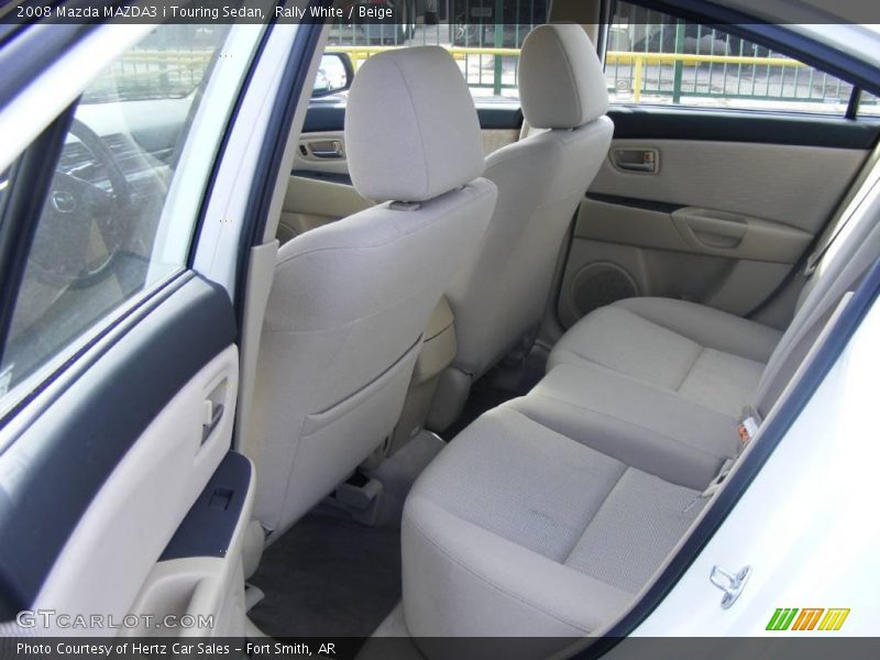 Rally White / Beige 2008 Mazda MAZDA3 i Touring Sedan