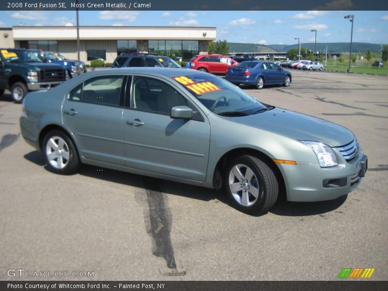 Moss Green Metallic / Camel 2008 Ford Fusion SE