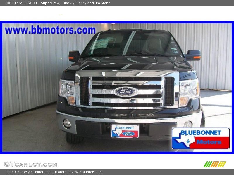 Black / Stone/Medium Stone 2009 Ford F150 XLT SuperCrew