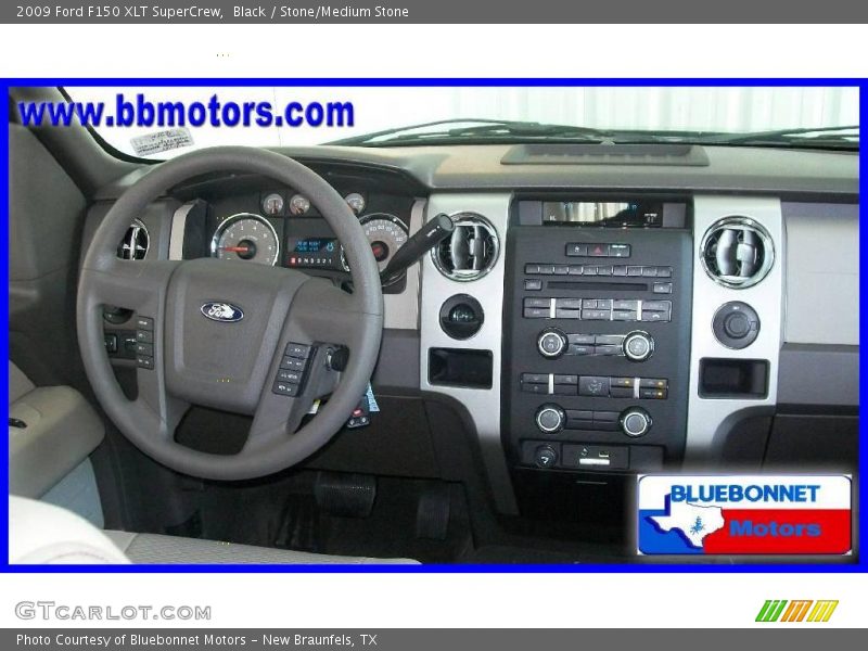 Black / Stone/Medium Stone 2009 Ford F150 XLT SuperCrew