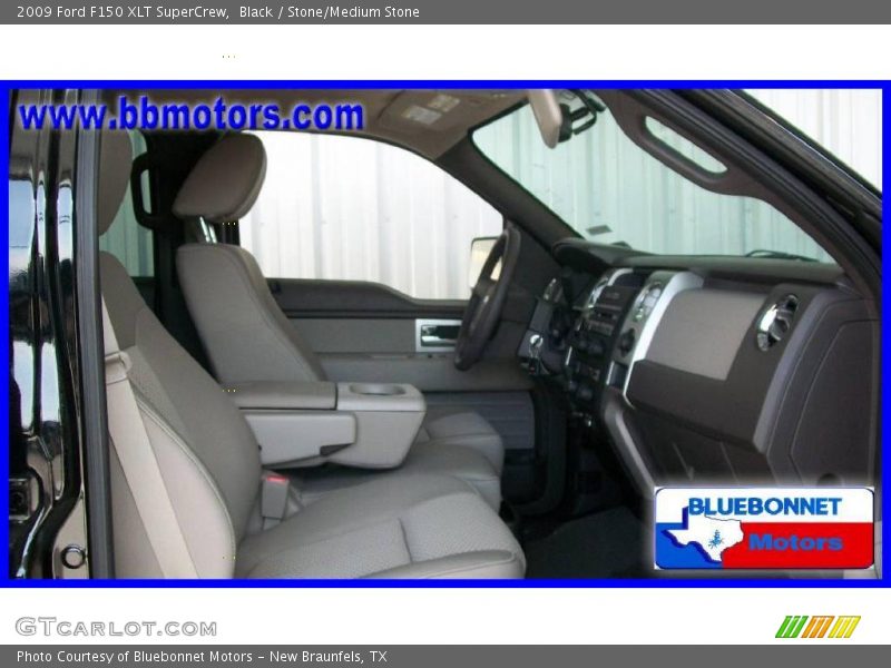 Black / Stone/Medium Stone 2009 Ford F150 XLT SuperCrew