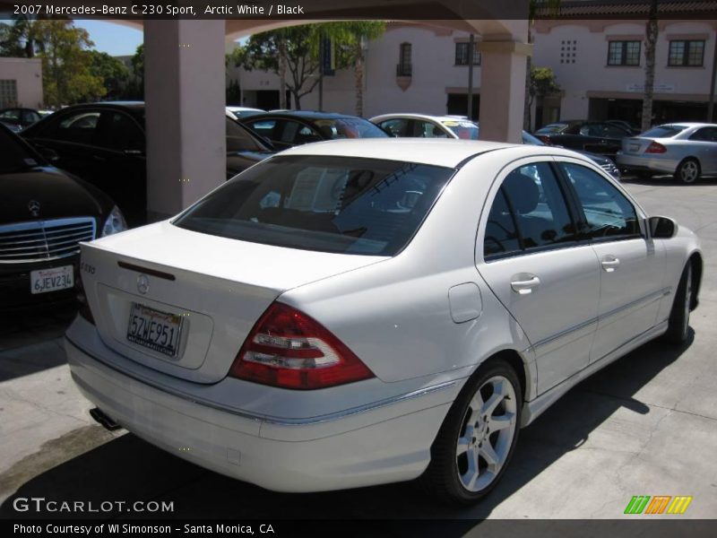 Arctic White / Black 2007 Mercedes-Benz C 230 Sport
