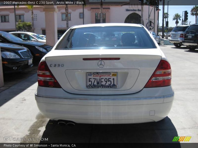 Arctic White / Black 2007 Mercedes-Benz C 230 Sport
