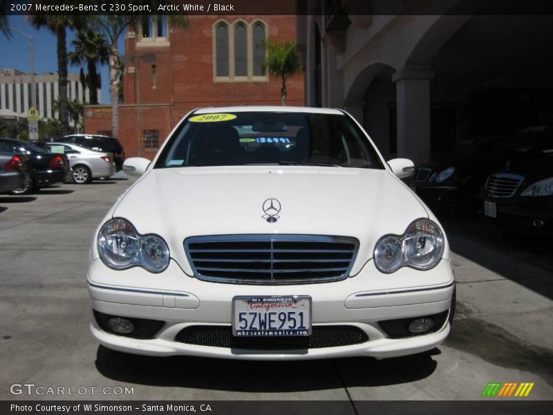 Arctic White / Black 2007 Mercedes-Benz C 230 Sport