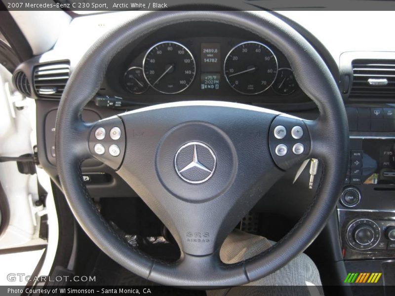 Arctic White / Black 2007 Mercedes-Benz C 230 Sport