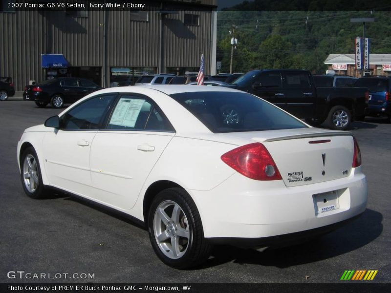 Ivory White / Ebony 2007 Pontiac G6 V6 Sedan