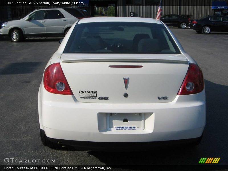 Ivory White / Ebony 2007 Pontiac G6 V6 Sedan