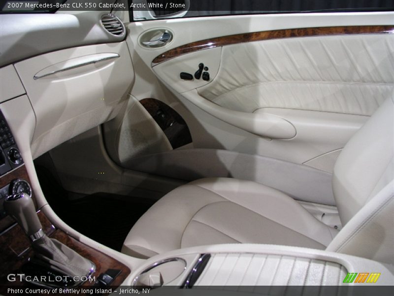 Arctic White / Stone 2007 Mercedes-Benz CLK 550 Cabriolet