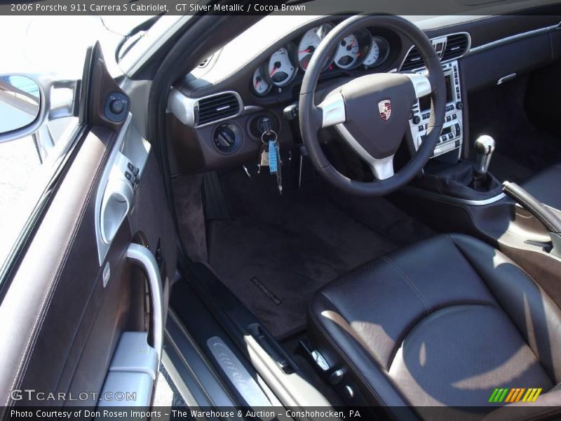 GT Silver Metallic / Cocoa Brown 2006 Porsche 911 Carrera S Cabriolet