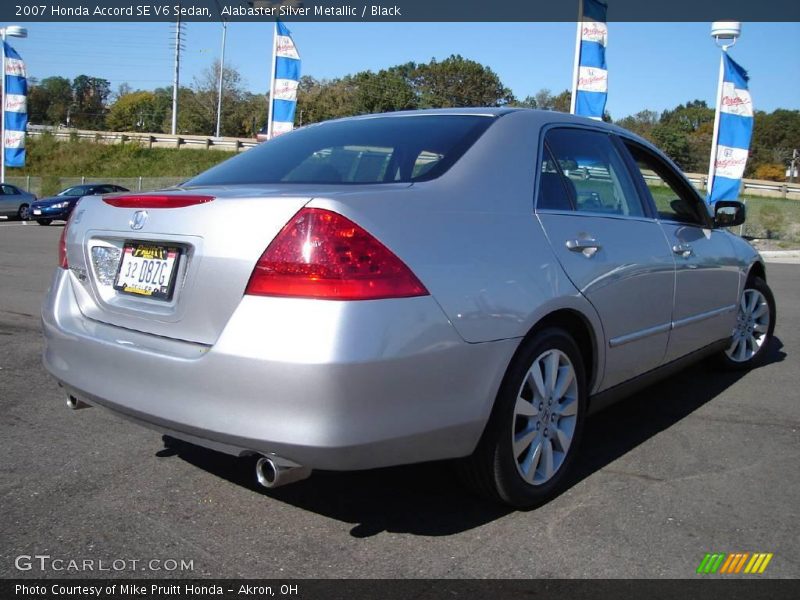 Alabaster Silver Metallic / Black 2007 Honda Accord SE V6 Sedan