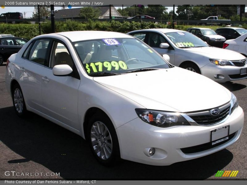 Aspen White / Ivory 2008 Subaru Impreza 2.5i Sedan