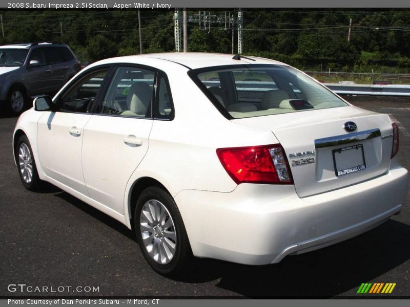 Aspen White / Ivory 2008 Subaru Impreza 2.5i Sedan