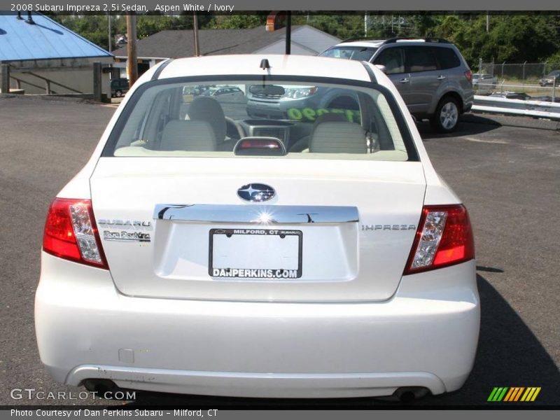 Aspen White / Ivory 2008 Subaru Impreza 2.5i Sedan